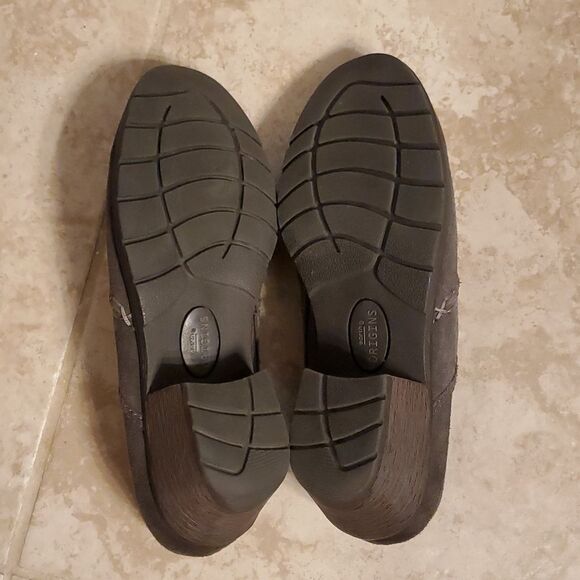 EARTH ORIGINS Gray SUEDE LEATHER step-in Comfort OPAL CLOG SHOOTIE 8.5 Wide New - Picture 4 of 5